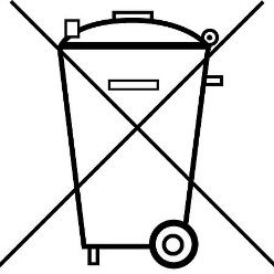 durchgestrichene Mülltone