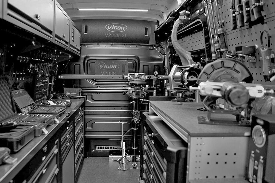 Innenraum eines Vorführwagen von VIGOR